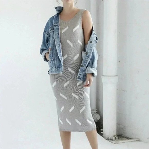 Callahan Knit Wear Low Back Sleeveless Dress Stretch Sweater Fabric Size Small - Picture 2 of 11